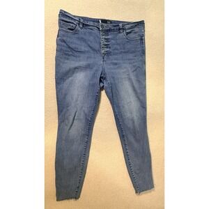 KUT from the kloth Skinny jeans Button Fly Raw Hem size 16 Womens Pants